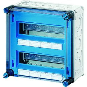   Dulap pentru întrerupătoare automate mici Hensel Mi-1224 cu unități de distanțare 2x12x18 mm, terminale PE+N