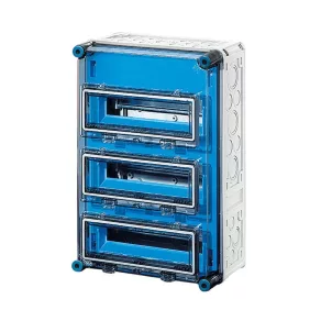   Dulap pentru întrerupătoare mici Hensel Mi-1337, pentru unități de distribuție de până la 3x12x18 mm, cu cleme Fixconnect cu arc din PE+N