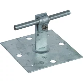   Suport pentru conductoare de acoperiș DEHN DEHNQUICK St/tZn pentru Rd 6-10 mm, cu placă de fixare 100x100 mm 202060 DLH DQ 6.10 GP100X100 STTZN