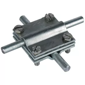   DEHN 314310 Clema de legătură transversală St/tZn pentru Rd 8-10/8-10 mm, cu placă intermediară Rd 8-10/Fl 30 mm, Fl 30/30 mm, KS 8.10 8.10 FL30 OV ZP STTZN