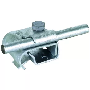   DEHN 339060 Clemă pentru jgheab din oțel/zincat pentru margini de 16-22 mm, cu suport de fixare pentru diametru de 6-10 mm, DRK KB 6.10 W16.22 STTZN