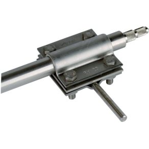   DEHN 610020 Conector pentru tijă de împământare NIRO (V4A) pentru D 20 mm pentru Rd 7-10 mm pentru Fl -40 mm, pentru fire de 35-70 mm² AK TE 20 7.10 FL40 V4A