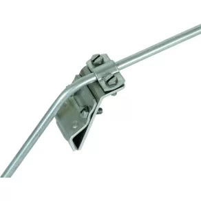   DEHN Clemă pentru jgheab, pentru margini de 13-25 mm, cu dispozitiv de fixare cu două șuruburi, pentru Rd 7-10 mm, DRK ZS 7.10 W13.25 ALrn 338001