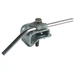   DEHN Clemă pentru jgheab St/tZn, pentru margini de 16-22 mm, cu suport de fixare pentru Rd 8-10 mm 339100 DRK KB 8.10 W16.22 EST STTZN