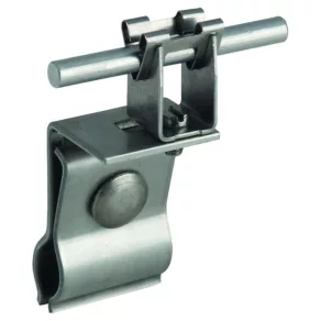   DEHN 223011 Suport pentru conductoare de acoperiș din metal NIRO pentru acoperișuri cu profil circular, cu diametrul Rd 20-25 mm, pentru Rd 8 mm, DLH DG 8 RSF20.25 V2A