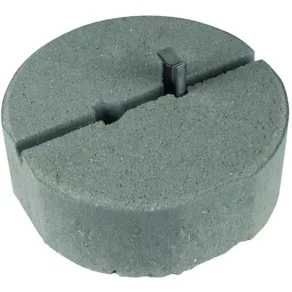   DEHN Soclu de beton C45/55 8,5 kg cu sistem de fixare în formă de pană, D 240 mm, H 90 mm, pentru bară de fixare D 10/16 mmrnBES 8,5 kg KT10 16 D240 SETrn - set -