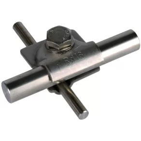   Clemă DEHN MV pentru NIRO Rd 8/16 mm, cu șurub cu cap hexagonal și șaibă cu arc MVK 8.10 16 SKM10X40 FSC V2A 392059
