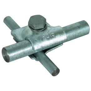   Clemă DEHN MV St/tZn Rd 8-10/16 mm cu șurub cu cap hexagonal și șaibă elastică, clemă multiplă 392050 MVK 8.10 16 SKM10X40 FSC STTZN