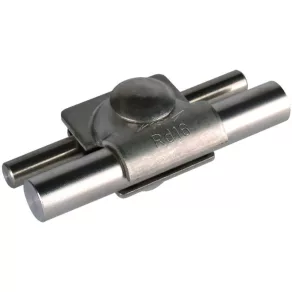   Clemă DEHN MV pentru NIRO Rd 8-10/16 mm, cu șurub și piuliță pentru balama de poartă MVK 8.10 16  FRM10X40 V2A 392069