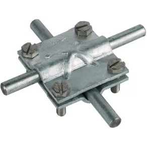   DEHN Clema de legătură transversală St/tZn pentru Rd 8-10/8-10 mm, între Rd 8-10/Fl 30 mm și Fl 30/30 mm, fără placă intermediară 314300 KS 8.10 8.10 FL30 OV STTZN