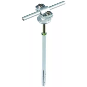   DEHN 273741 Suport pentru cablu Rd pentru 7-10 mm, St/tZn, cu clemă superioară, cu dibluri din plastic ZG, 180 mm LH ZS 7.10 AB D10X180 STTZN ZG