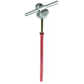   DEHN 273742 Suport pentru conductor Rd pentru 7-10 mm, St/tZn, cu clemă superioară, cu dibluri din plastic ZG, 230 mm LH ZS 7.10 AB D10X240 STTZN ZG