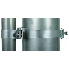   DEHN 105360 Clemă de fixare pentru țevi de susținere de D 50 mm, cu bandă de strângere, pentru țevi de D 50-300 mm, compatibilă cu DEHNiso-Combi BS D50 SB50.300 V2A