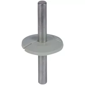   DEHN 276056 Placă de protecție împotriva picăturilor de apă, din plastic gri, cu crestături, D 37 mm, înălțime 4,7 mm, orificiu 7,5 mm, MS 37 4.7 B7.5 K GR