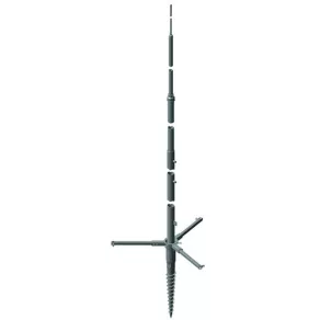   Stâlp telescopic de protecție împotriva trăsnetului DEHN, 9 000 mm, St/tZn-Al, cu bază cu șuruburi – set – 103124