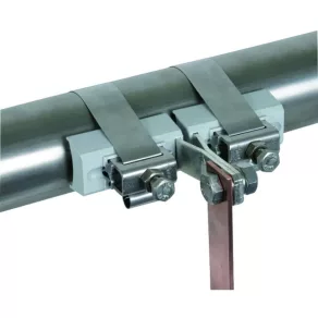   DEHN EX BRS 300 Clemă pentru tuburi flexibile, pentru spații RB, D 90-300 mm, cu șurub de racord M10, Cu/gal Sn-NIRO 540803