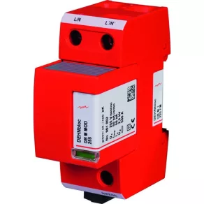   DEHN DB M 1 255 FM 1. típusú koordinált villámáram-levezető DEHNbloc M távjelző érintkezővel 961125