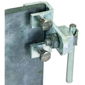   DEHN 372220 Clemă de conectare St/tZn, model orizontal, pentru stâlpi de oțel de 3-18 mm, cu conector KS AK 7.10 KSV W KBF3 18 STTZN