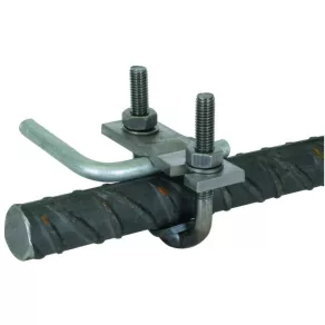   DEHN 308045 Clemă tip arc din oțel St/negru pentru D 16-48 mm, Rd 10 mm/Fl 30-40 mm, BVK 16.48 6.10 FL40 BSB STBL