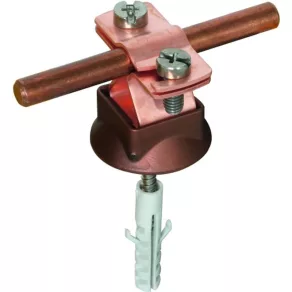   DEHN 274167 Suport pentru conductor NIRO/galCu pentru Rd 8-10 mm, cu cadru din plastic și elemente de fixare LH ZS 8.10 FL20 KS KD8X40 CU
