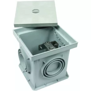   DEHN 549050 UF cutie de racord sub pardoseală, din plastic, 197x197x204 mm, cu compartiment de demontare UFTSK 7.10 FL40 197X197X204 K