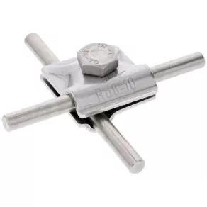   DEHN 390079 Clemă MV NIRO (V4A) pentru diametru Rd 8-10 mm, cu șurub cu cap hexagonal MVK 8.10 SKM10X35 V4A