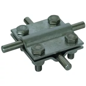   DEHN KS 8.10 8.10 FL30 V4A Clema de legătură transversală NIRO (V4A) pentru 2x Rd 8-10 mm, dimensiune 60x60 mm, fără placă intermediară 318219