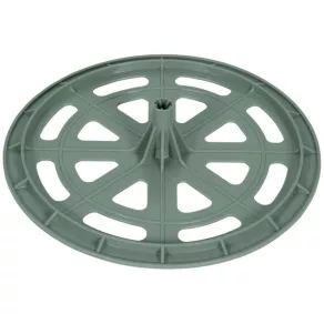   Placă de bază din plastic pentru suportul de cablu de acoperiș DEHNiso, cu diametru de 300 mm și manșon din PE de 10 mm, pentru tijă din fibră de sticlă de 10 mm, 253300 GP B10 H60 D300 KS GR