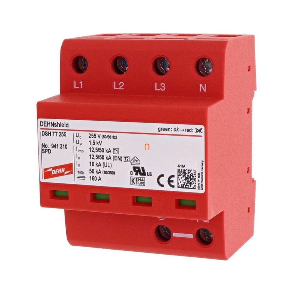 DEHNshield descărcător de supratensiune pentru sistem TT trifazic (tip 1+2) DSH TT 255 941310