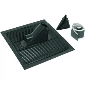   DEHN 105245 Set de trecere prin acoperiș, negru, cu țiglă de aluminiu, pentru trecere D 10/16/48 mm, DADS D10 16 48 AL SCH