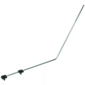   DEHN Bară de captare D 10 mm L 1 000 mm Al – set – îndoită la 55 de grade, cu 2 cleme de fixare Al 101110 FSPS 10 1000 W55 FK AL