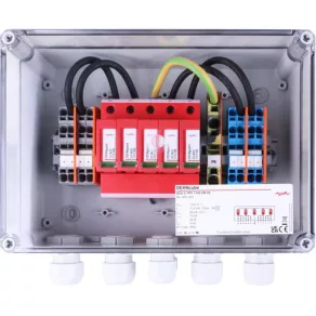   Dispozitiv de protecție împotriva supratensiunii DEHNcube în carcasă IP65 pentru sisteme fotovoltaice, 2 puncte de lucru, 2 șiruri pe punct de lucru DCU 2 YPV 1100 2M 2S 900923