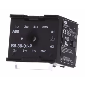   Contactor magnetic ABB B6-30-01-230AC, 4 kW / 8 A AC3, 3P+1NC, conectare: cu șuruburi