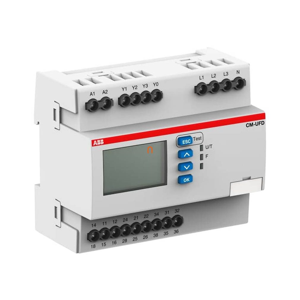 ABB 1SVR560730R3401 CM-UFD.M31 releu de monitorizare a realimentării rețelei, 24-240 V AC/DC, L-L: 0-540 V AC, L-N: 0-312 V AC, VDE-ARN-N
