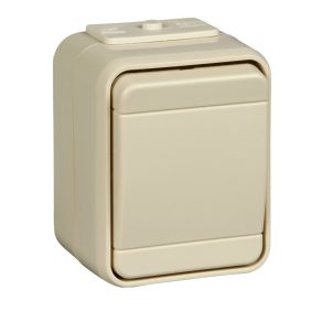   Comutator Schneider Elso, alb perlat, montat pe suprafață, 10 A, IP44 451600