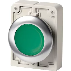   Buton iluminat Eaton, metalic, 30 mm, plat, verde, m30i-fdl-g-sp-197013