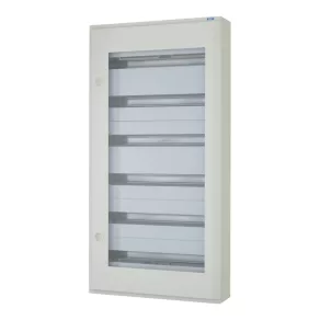   Cutie de distribuție completă Eaton pentru montare pe perete, cu ușă transparentă, IP30, bf-ot-6/144-g-c-103113