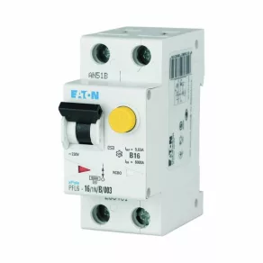  Disjunctor de protecție la curent Eaton, 6 kA, 1P+N, c, 30 mA, tip A, pfl6-10/1n/c/003-a-112877