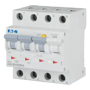Întrerupător Eaton 6 kA, 3P+N, mrb6-16/3n/c/03-a-120668