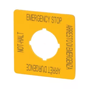   Semn de urgență Eaton, 50x50 mm, de, en, fr, it, m22-xyk11-121373