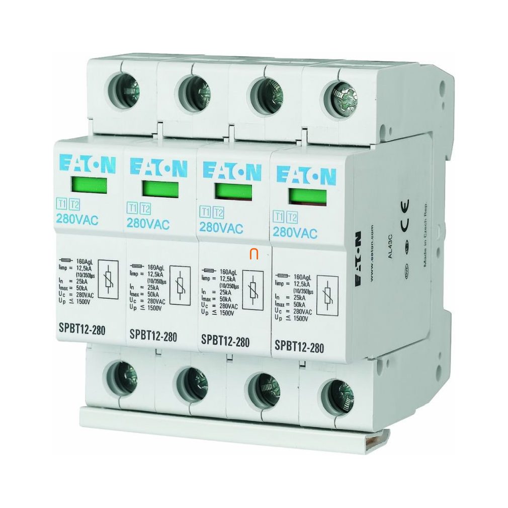 SPBT12-280/4 descărcător de supratensiune de tip klt. B+C 12,5kA TN-S 158331 Eaton