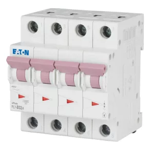   Întrerupător automat miniatural Eaton, 10 kA, cu patru poli, pl7-b32/4-165158