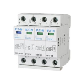   Dispozitiv complet de protecție împotriva supratensiunii Eaton, c, trei poli + n, uc = 385 V c.a., spct2-385-3+npe-167624