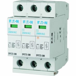   Dispozitiv complet de protecție împotriva supratensiunii Eaton, c, trei poli + n, uc = 460 V c.a., spct2-460-3+npe-167626