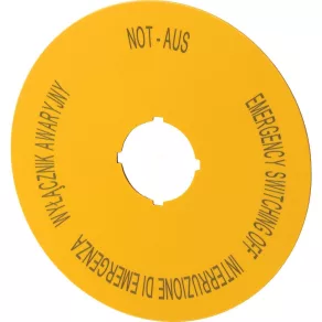   Semn de urgență Eaton, de exemplu en, de, it (d=90 mm, galben), m22-xak5-167641