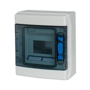   Cutie de distribuție exterioară Eaton IP65 1 rând 6 prize, ușă transparentă, +pe/n, ika-1/6-st-uv-174188