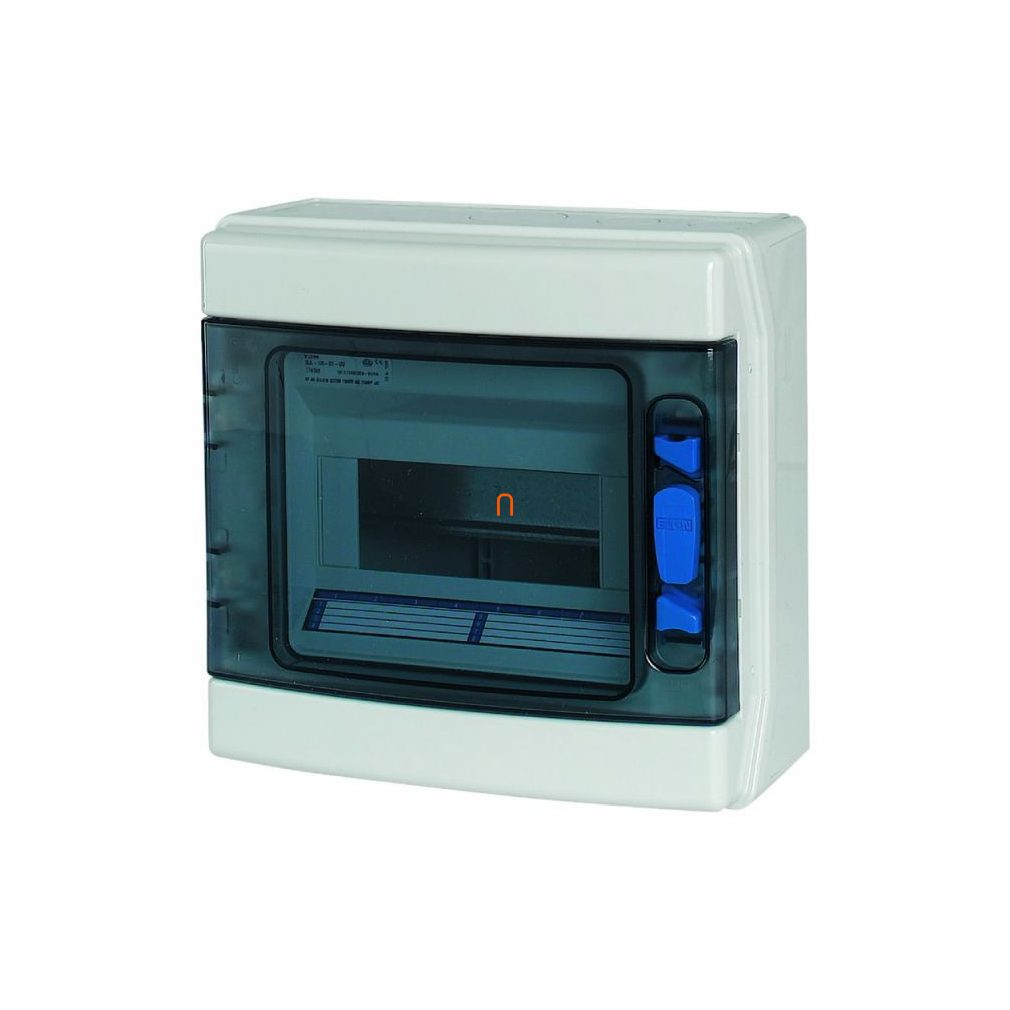 IKA-1/8-ST-UV Distribuitor extern IP65 1 rând 8TE, ușă transparentă, +PE/N 174189 Eaton