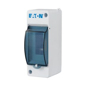   Carcasă mică Eaton IP30, 2 te, cu ușă transparentă, albă, mini-2-t-177071