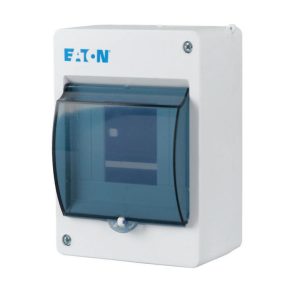   Carcasă mică Eaton IP30, 4 TE, cu ușă transparentă, albă, mini-4-t-177073