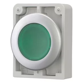 Buton iluminat Eaton, 30 mm, plat, verde, m30c-fdrl-g-182952